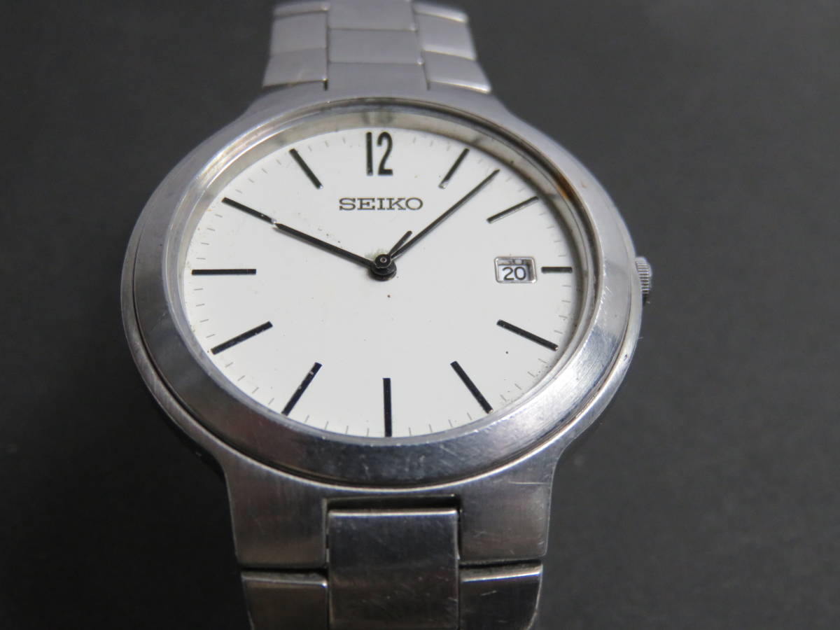 セイコー SEIKO クォーツ 3針 デイト 純正ベルト 7N32-0B80 男性用 