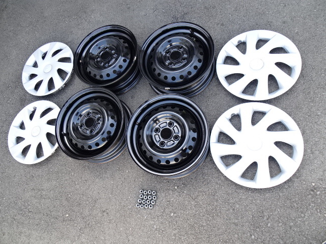 ダイハツ純正14インチスチールホイール4本 ホイールキャップナット付 