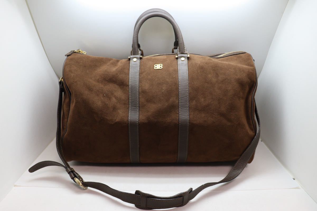 バレンシアガ/BALENCIAGA/スエード/ボストンバッグ/バンドリエール  