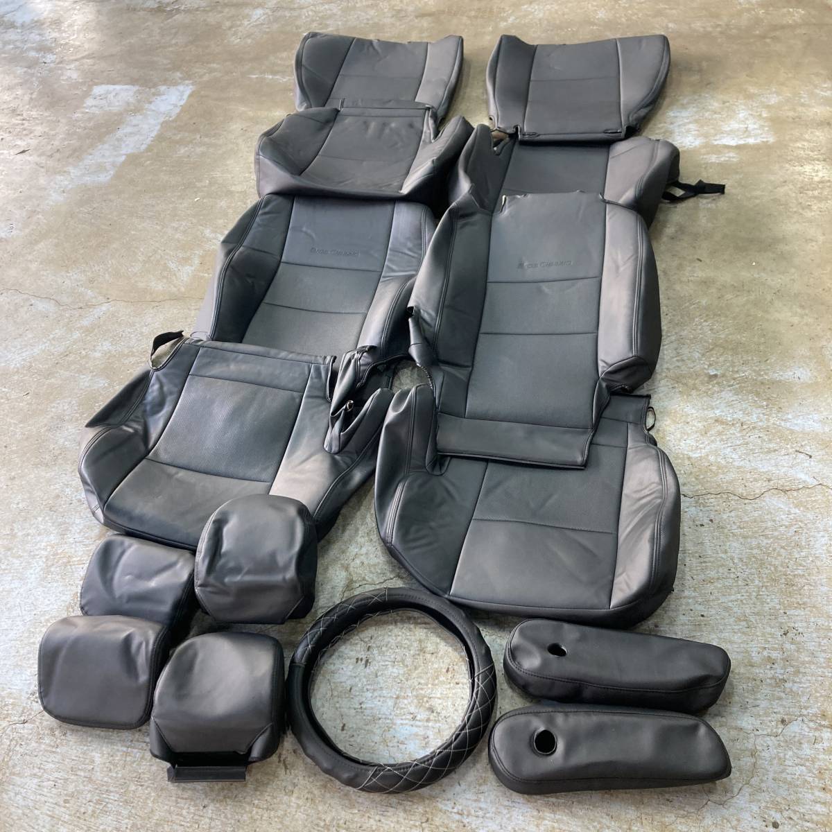 [P199C5P2] @ クラッツィオ製シートカバー ダイハツ タント(LA650S/L660S)用 ブラック合皮レザー