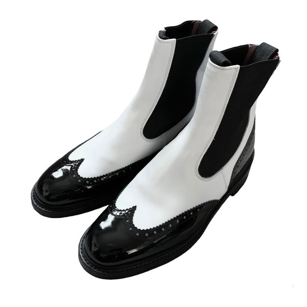 人気SALE，お得 最終 定10万 同様 Tricker's トリッカーズ 1piu1uguale3別注モノトーンエナメルサイドゴアブーツUK10 28.5cm(UK10以上)｜売買されたオークション情報、yahooの商品情報をアーカイブ公開 - オークファ UK10以上