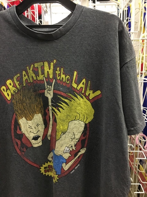 US古着 ビーバス&バットヘッド Tシャツ 半袖 MTV アメコミ キャラクター 濃灰 XL