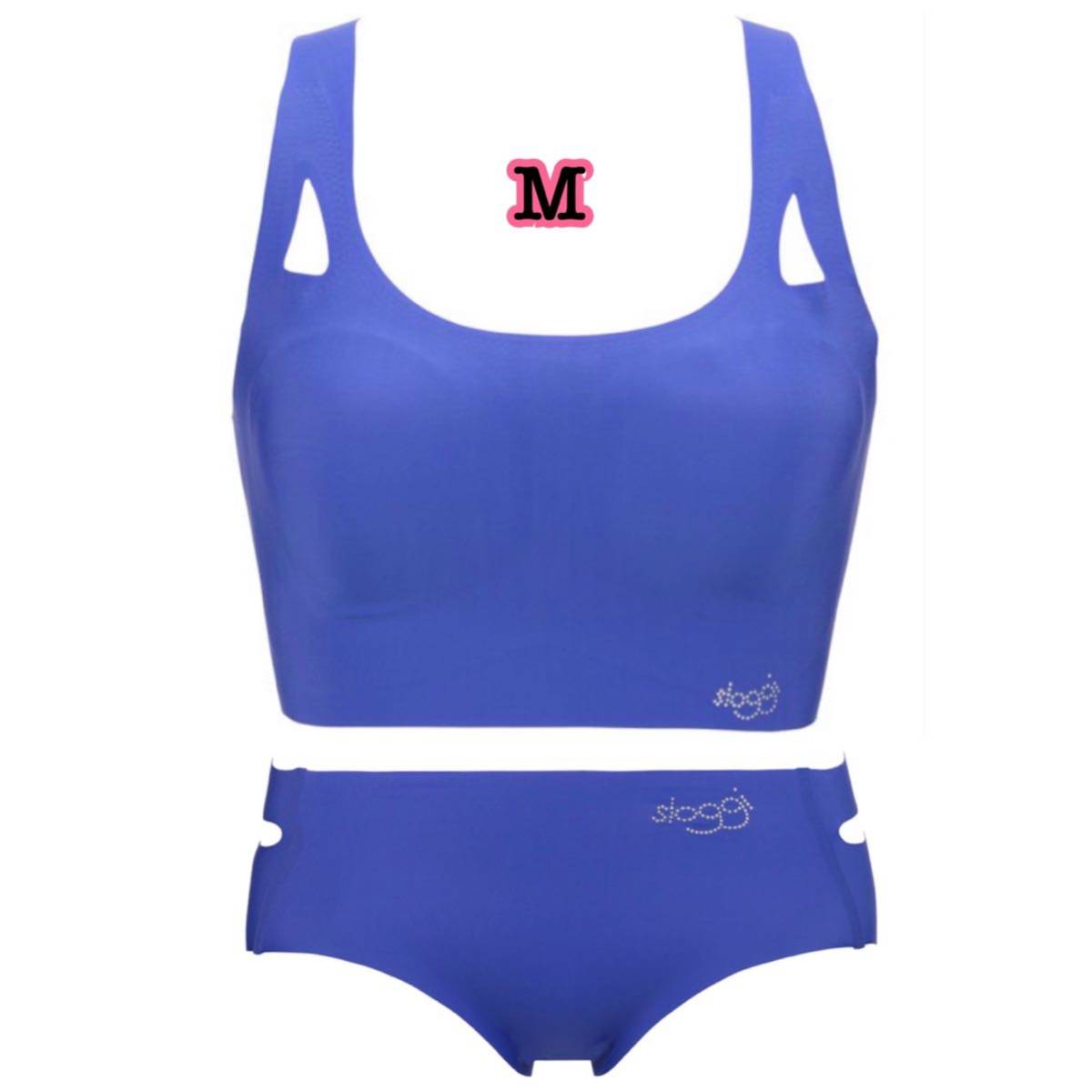 M ◆トリンプ◆スロギー◆アクティブタイプ ブラ&ショーツ◆バイオレット◆吸水速乾ブラ