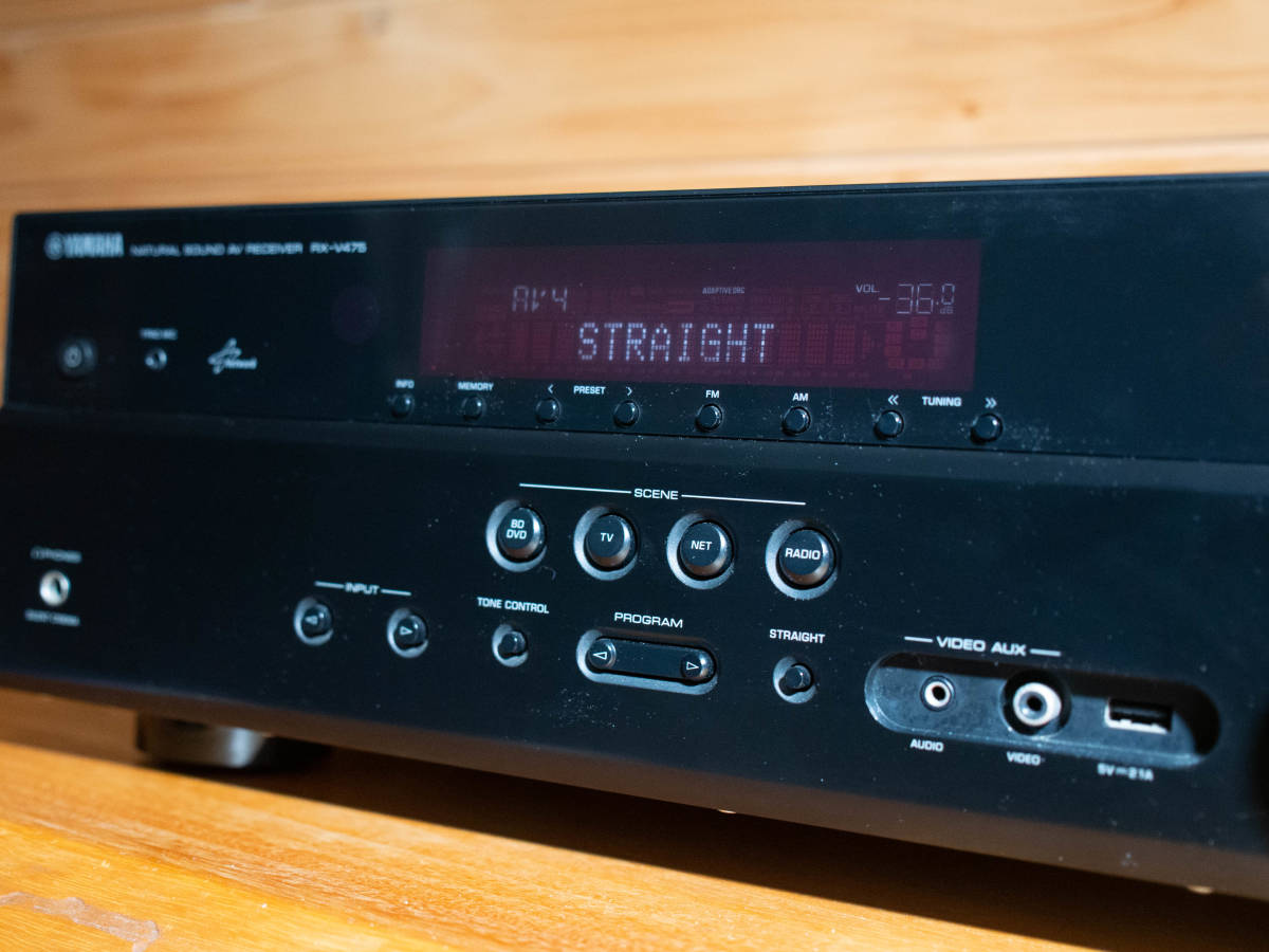 動作品 YAMAHA ヤマハ 5.1ch AVアンプ AVレシーバー RX-V475 リモコン