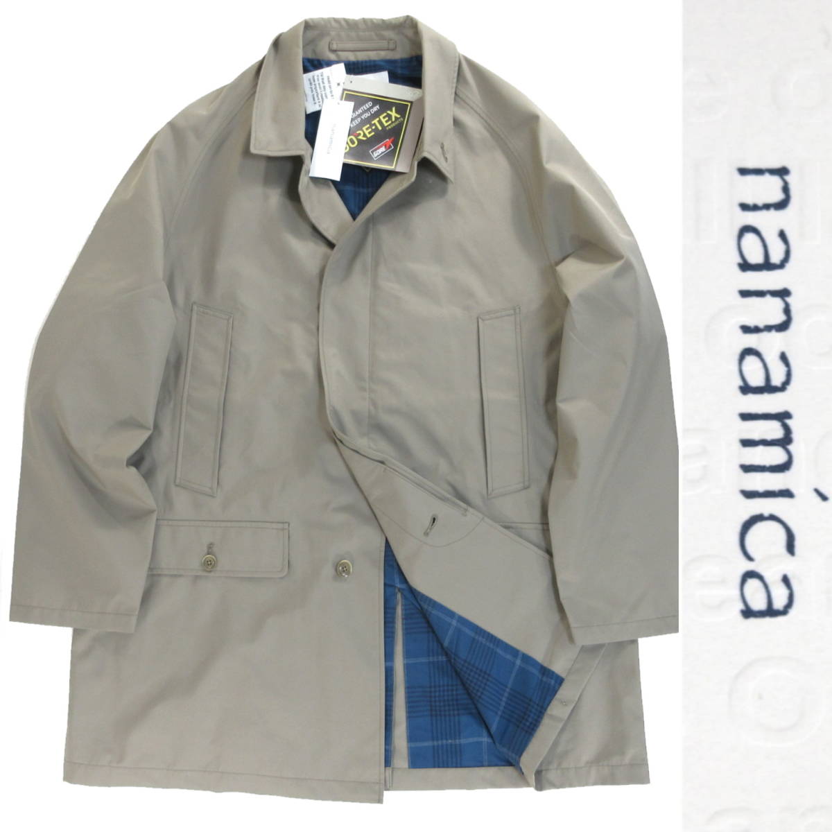 定5.8万 新品◆nanamica◆防水 透湿 防風 2L GORE-TEX ステンカラー コート L ベージュ◆ナナミカ SUBS216◆cfa J981