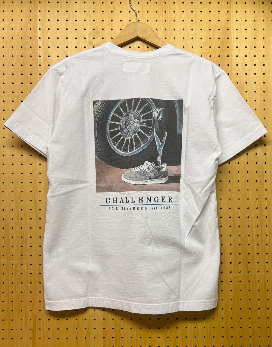 CHALLENGER チャレンジャー NEW BALANCE コラボ プリントTシャツ WHITE Mサイズ