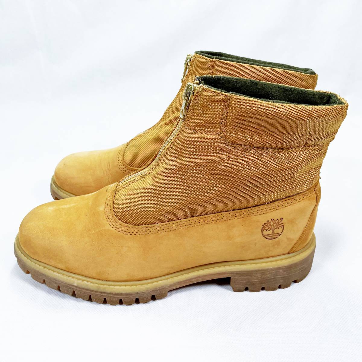 TIMBERLAND X WOOLRICH ティンバーランド X ウールリッチ センタージップデザインブーツ size8W ビンテージ B-BOY HIP HOP 編み上げ 