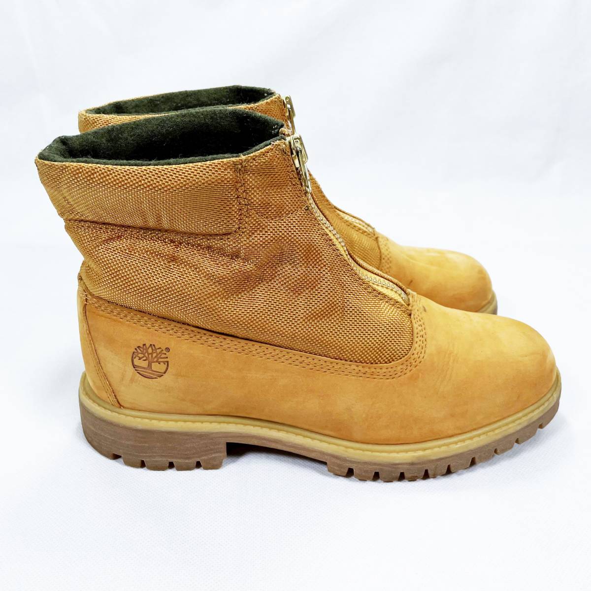 TIMBERLAND X WOOLRICH ティンバーランド X ウールリッチ センタージップデザインブーツ size8W ビンテージ B-BOY HIP HOP 編み上げ 