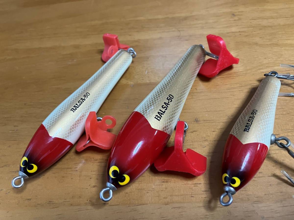 バルサ50 オリジナル クランク オリジナルサイズ レッドヘッド ☆バルサ50 Balsa50 ビッグラッシュ レッドヘッド3個セット ルアー用品