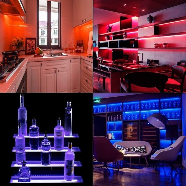 12V用 イルミネーション フルカラ LEDテープライト RGB 5m×2巻 600連 防水 黒ベース 間接照明 リモコン 2分岐ケーブル付き DD08x2_9