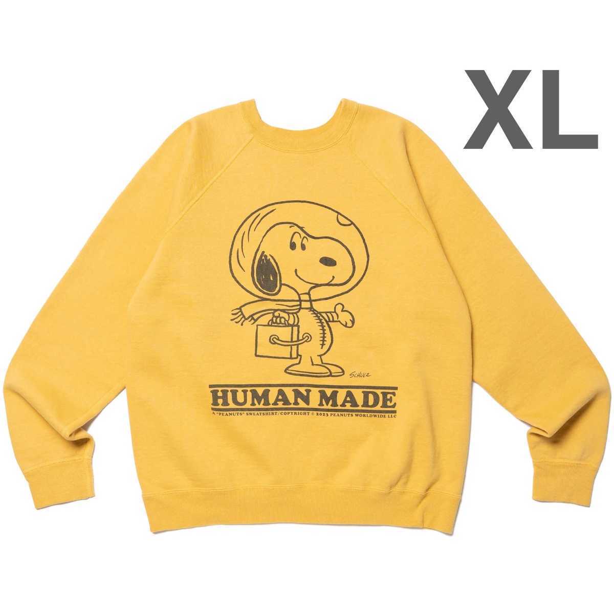 新品 XL HUMAN MADE PEANUTS SWEATSHIRT #1 YELLOW 黄色 イエロー 