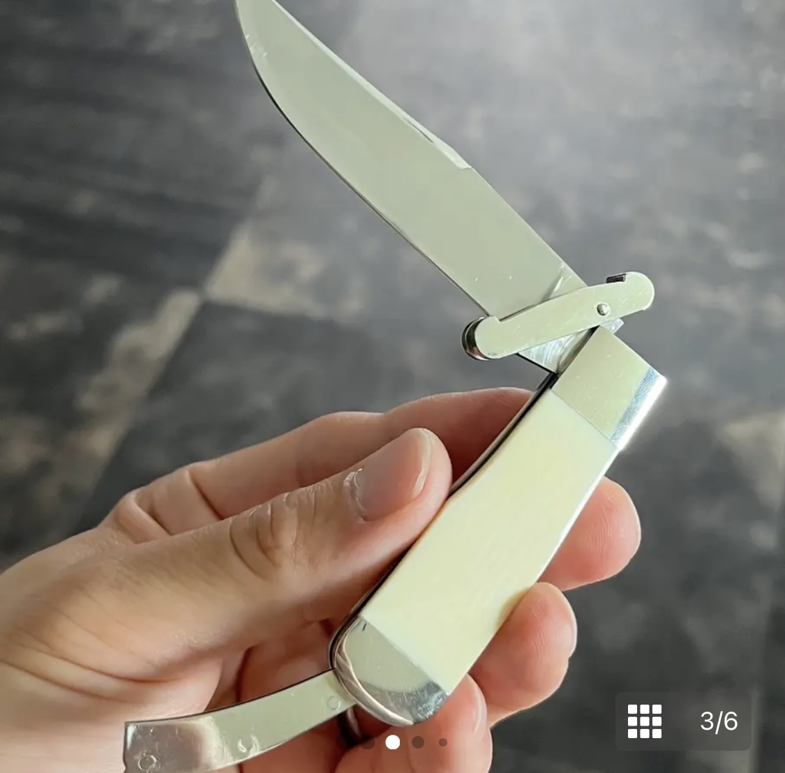 至高のカスタムナイフ 倉本俊文作マーブルレプリカフォールディング 