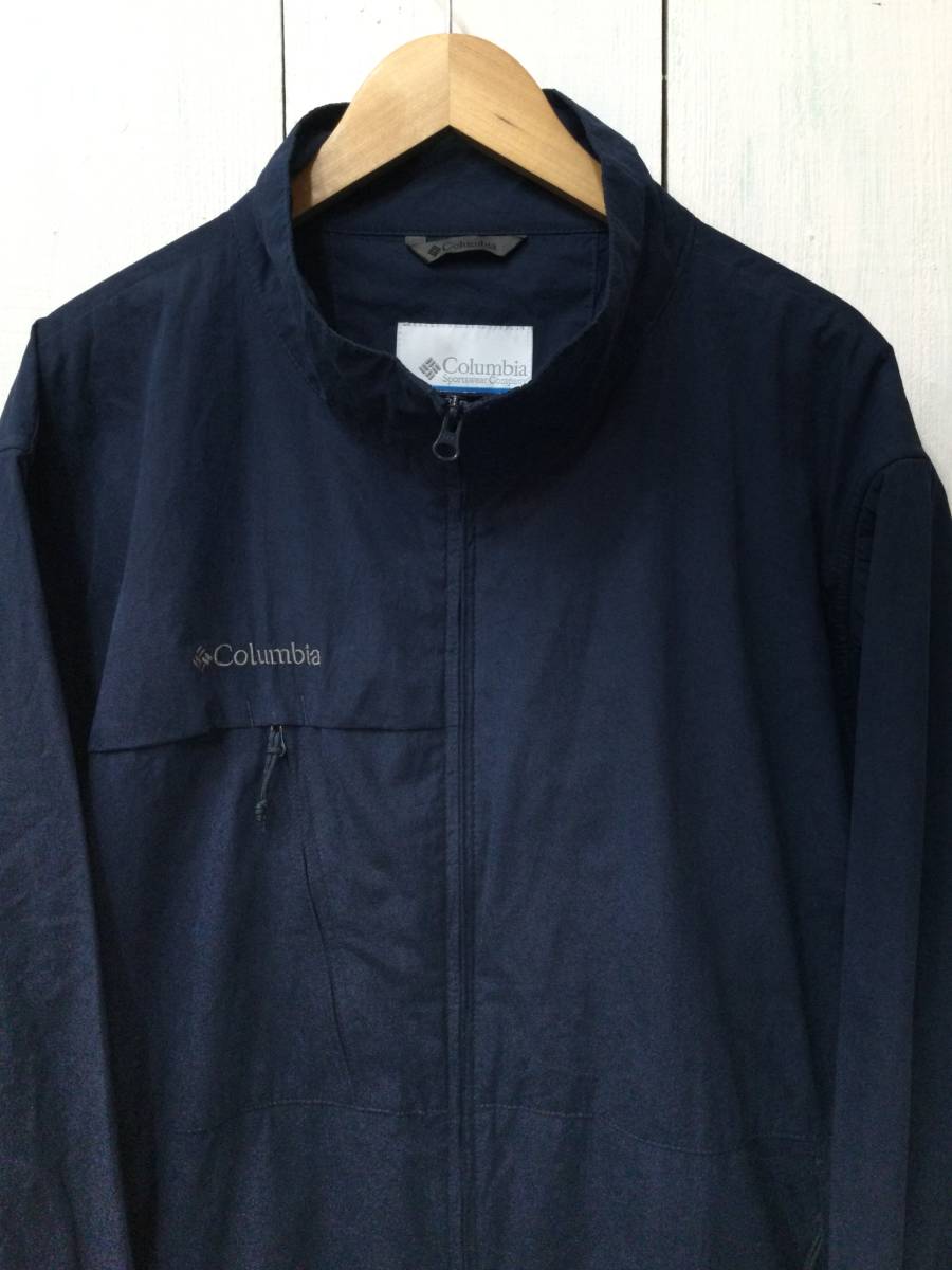 Columbia コロンビア OMNIーSHIELD コットン×ナイロン ジャケット ブルゾン アウトドアウェア メンズXL 良品綺麗