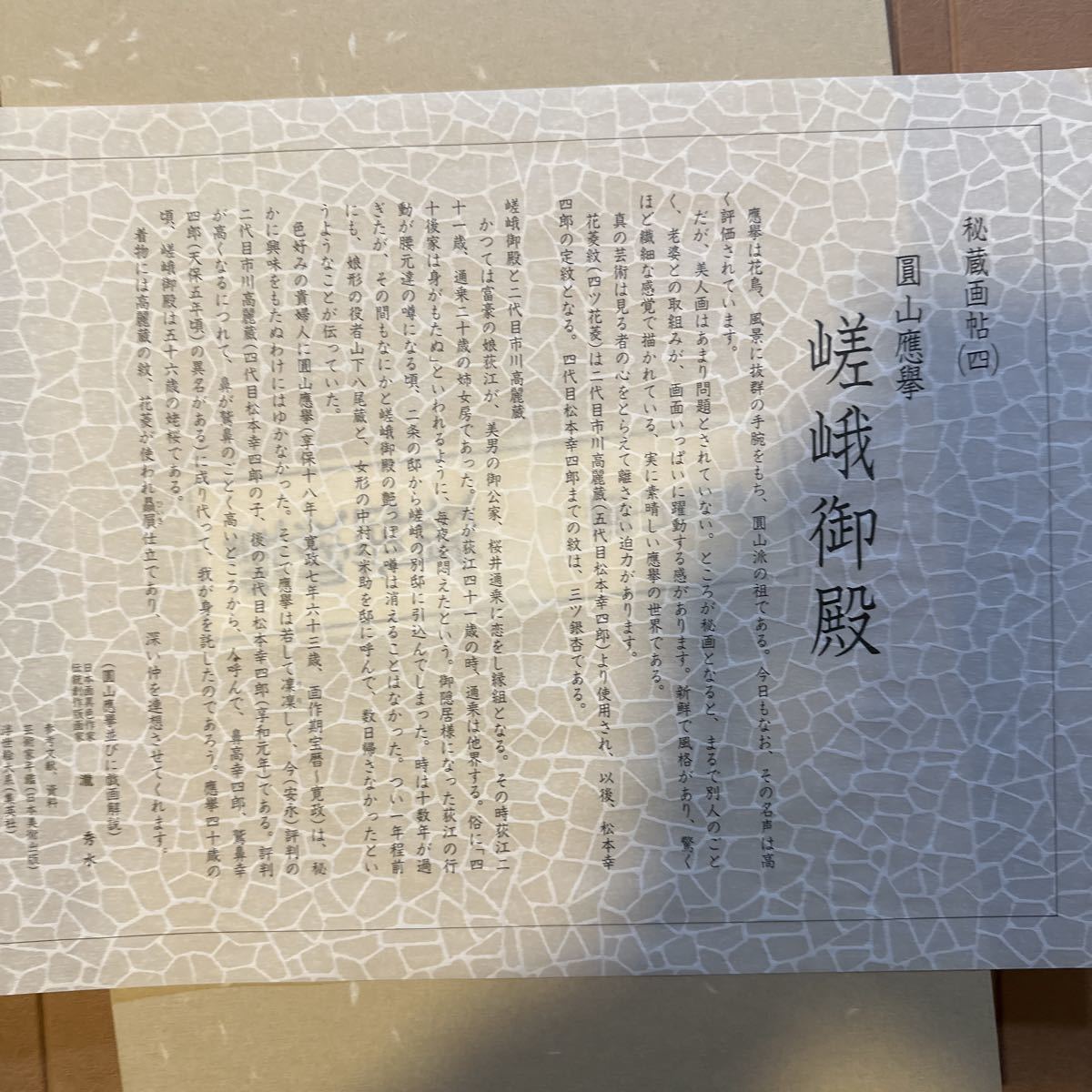 3356 円山応挙（圓山應擧）秘蔵画帖（四） 嵯峨御殿拾弐図 図版