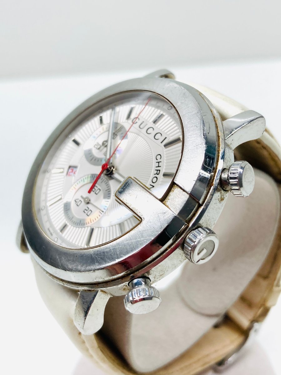 GUCCI グッチ CHRONOSCOPE 101M Gラウンド クロノデイト 不動品 メンズ 
