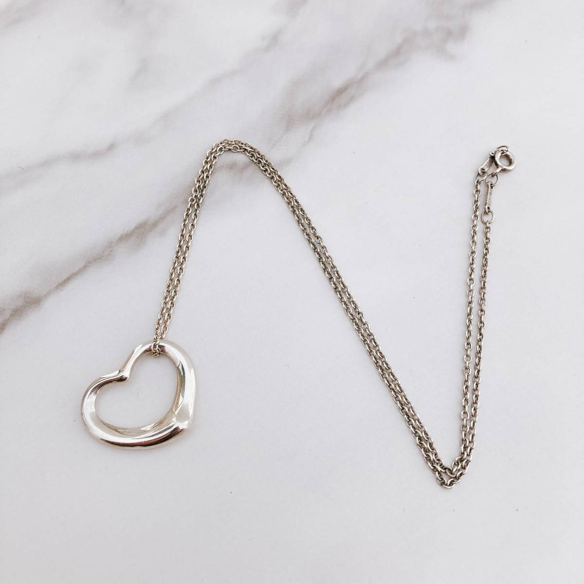 Tiffany & Co. オープンハート ネックレス シルバー #224331360 【公式