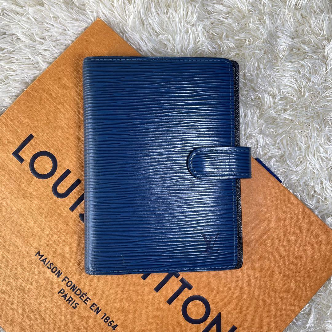 【極希少】LOUIS VUITTON R20055 エピ アジェンダPM 6穴式 手帳カバー スケジュール帳 トレドブルー ルイヴィトン　上品　上質