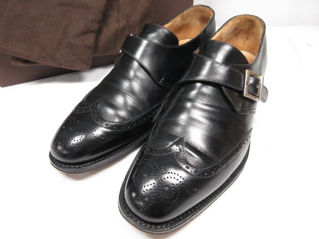 美品 【チャーチ Church’s】 Piccadilly ピカデリー 4都市 モンクストラップシューズ 紳士靴 (メンズ) size85F ブラック ◎18MZA2555◎