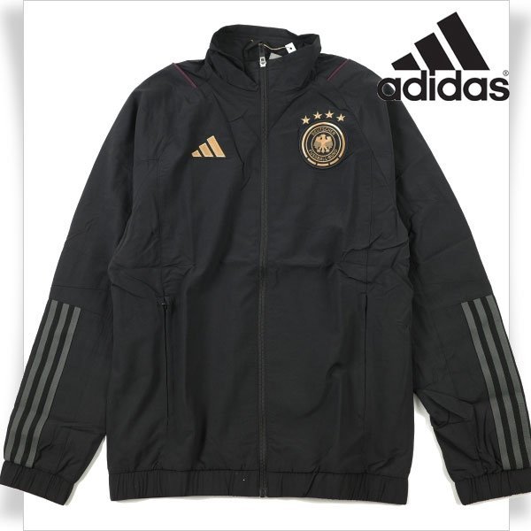 新品1円～★adidas アディダス メンズ ドイツ代表 2022 プレゼンテーションジャケット L ブルゾン 黒 ブラック 正規店本物◆1007◆