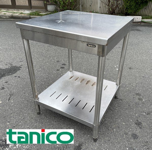 タニコー 業務用 ステンレス作業台 引き出し付き 60×150×80 高さ調整可