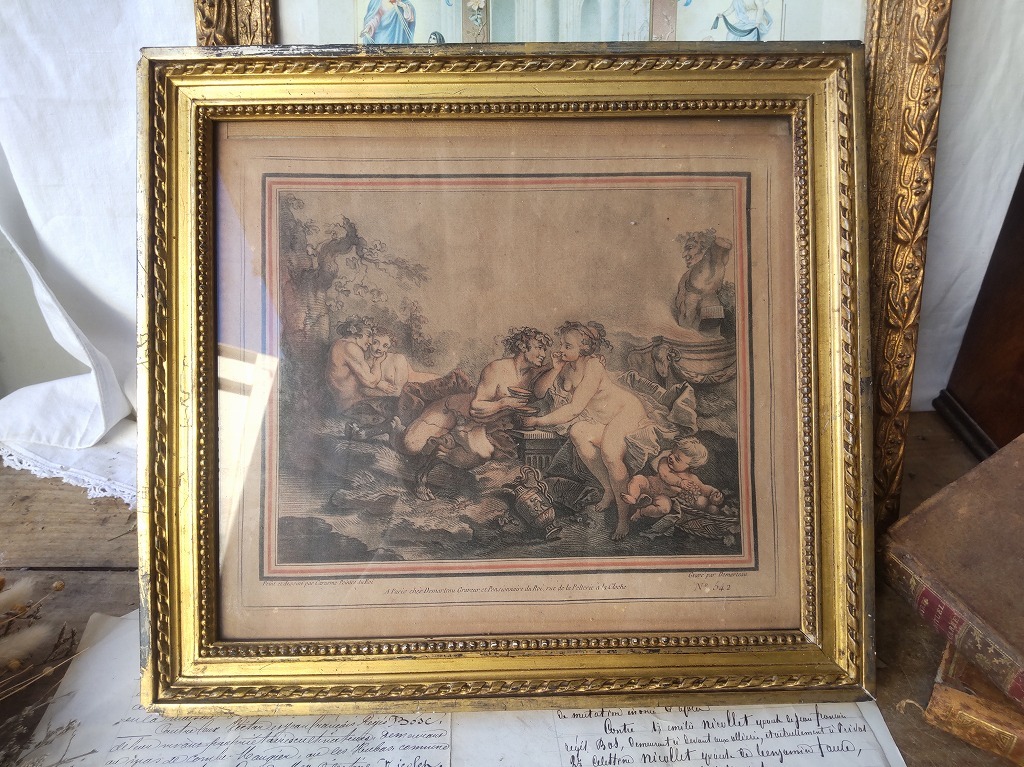 フランスアンティーク 額縁 フレーム ヴィンテージ 古材枠 アンティーク フランス雑貨 ANTIQUE Interior 額絵 Loane — FRAME