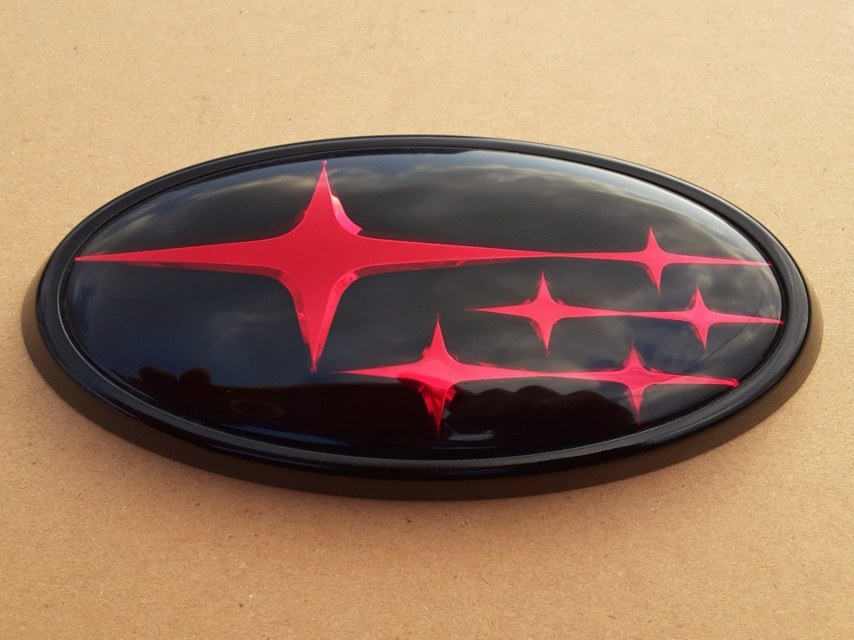 スバル純正6連星オーナメント　レッドメッキ調加工【加工後未使用】