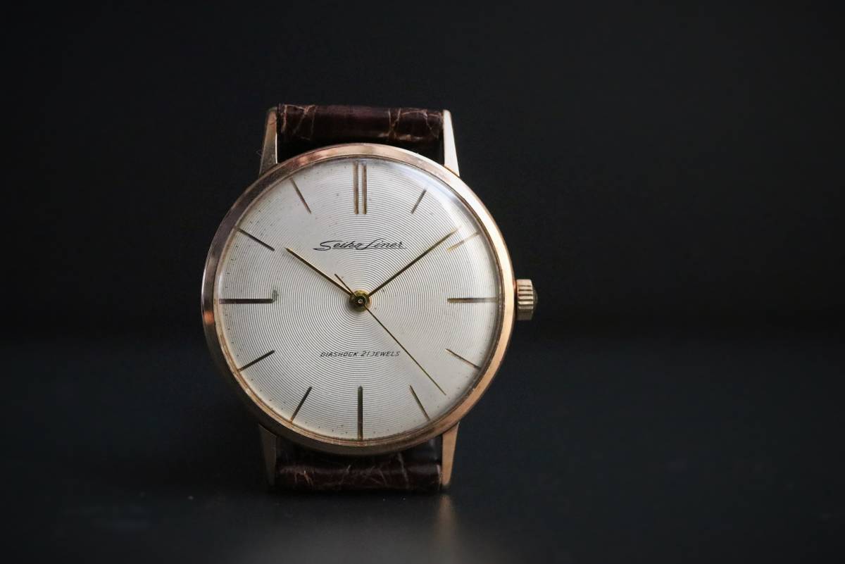セイコー クロノス SEIKO Cronos 稼働品 手巻 金メッキ OH済 15026E 
