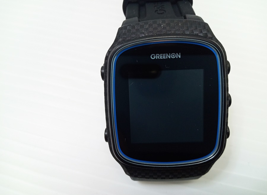 下松)【美品】グリーンオン THE GOLF WATCH NORM II ザ・ゴルフウォッチ ノルム2 ブラック ◆N2303113 KC29B