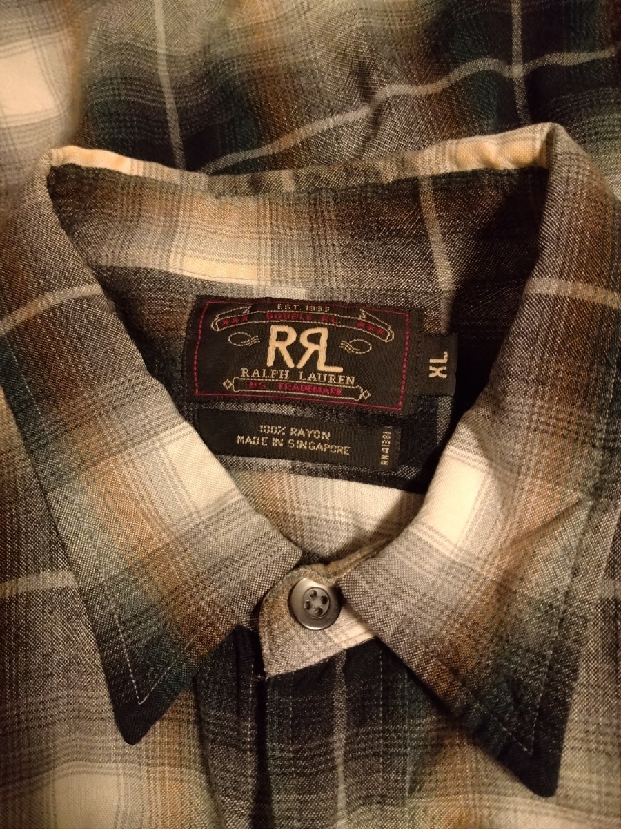 RRL ラルフローレン 三つ星 タートルネック ロンT ロゴパッチ ブラック