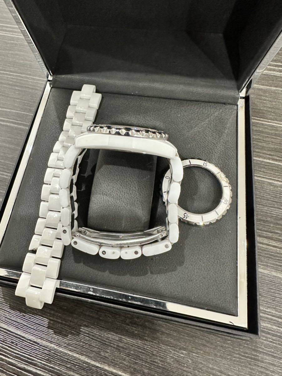 大粒ダイヤベゼル CHANEL J12 38ミリ自動巻 メンズ高級腕時計 シャネル 