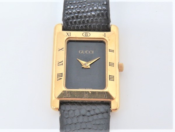 ♪hawi0033-6 652 GUCCI グッチ 4200L QZ クォーツ 腕周り約16cm 調節