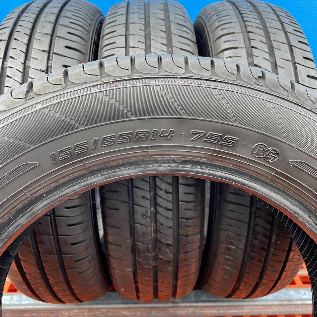 155/65R14 ダンロップ ENASAVE 155/65/14 サマータイヤ 4本 2022年製造