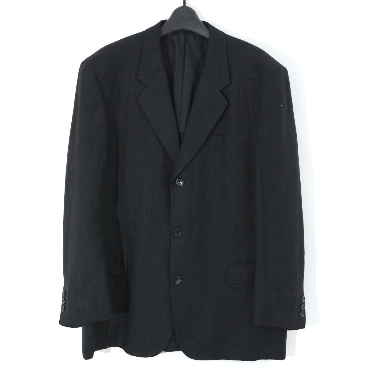 COMME des GARCONS HOMME 99SS リネン3Bテーラードジャケット L AD1998 HJ-02027L コムデギャルソン オム アーカイブ 田中オム