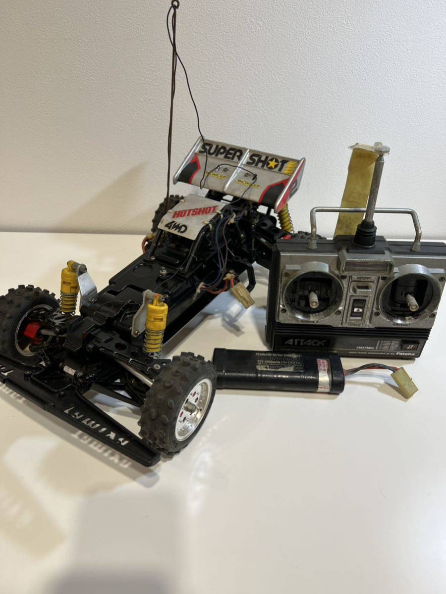 タミヤ 1/10 ホットショット 4WD 送信機セット 動作未確認 ジャンク タミヤ 1/10 ホットショット 4WD 送信機セット 動作未確認 ジャンク