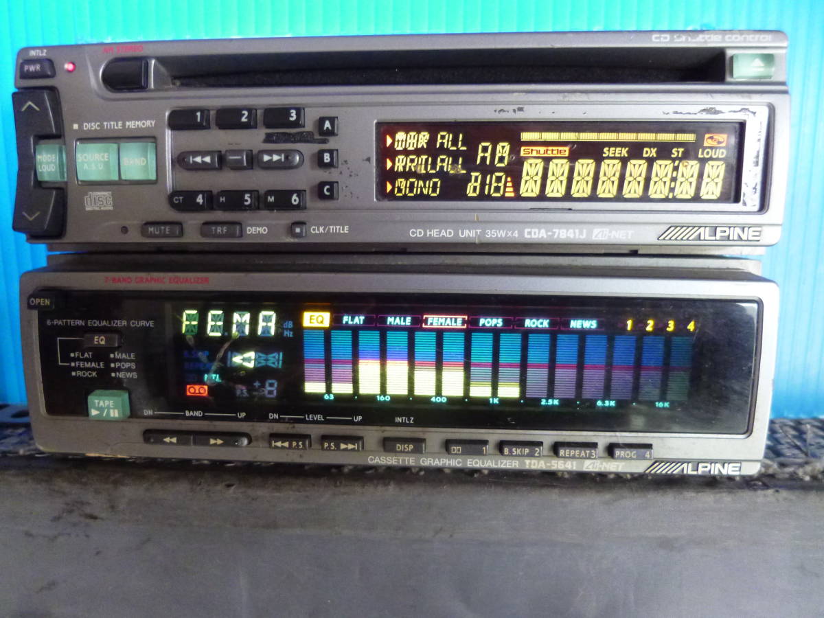 アルパインCD/カセットイコライザーデッキ、CDA-7841/TDA5541