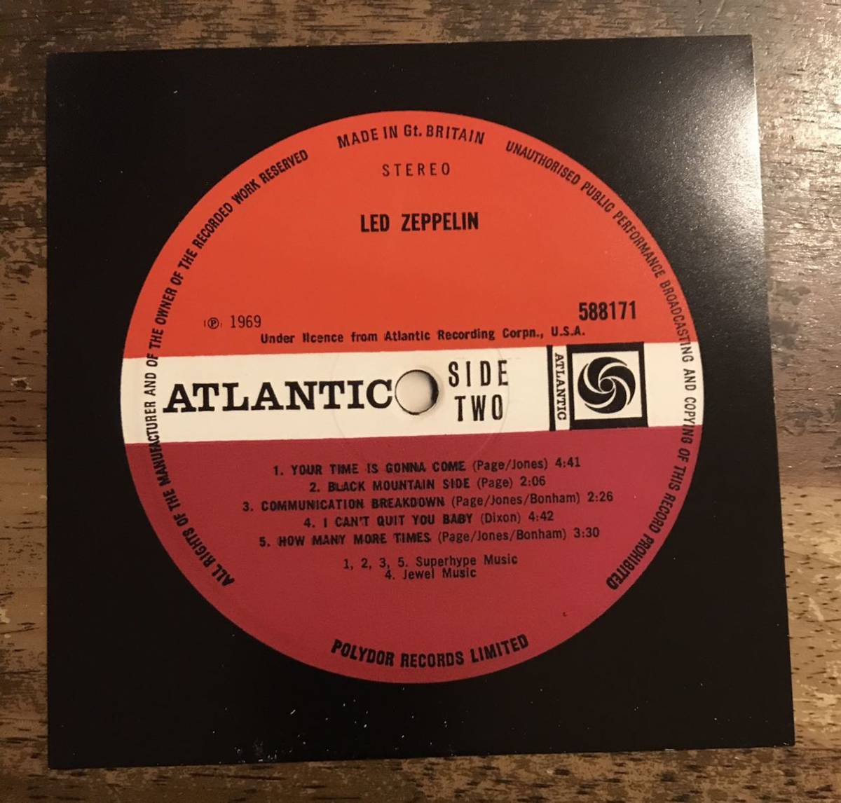 【特価品・UKオリジナル】レッド・ツェッペリン　1st 初版ラベル Rare!!!!レッドツェッペリンLed Zeppelin/Ⅰ: UK Original “Turquoise