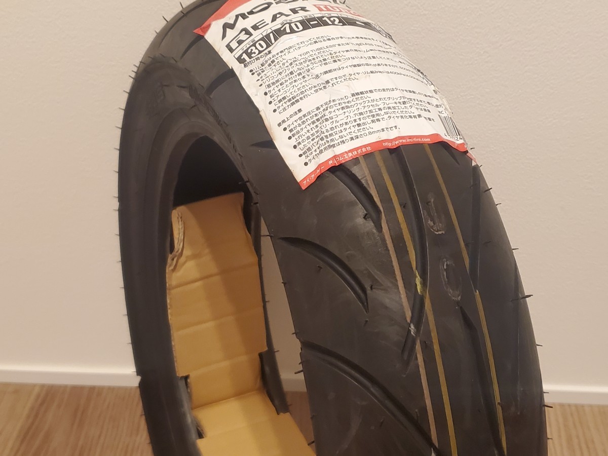 IRC MOBICITY SCT-001 130/70-12 62L◆モビシティ チューブレスタイヤ リアタイヤ◆フォルツァ マジェスティ ビッグスクーター