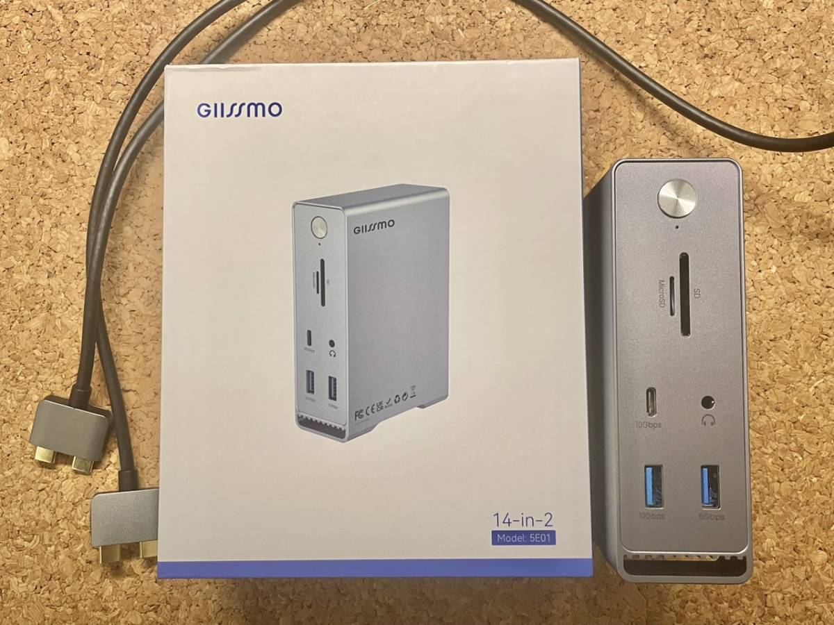 GIISSMO Macbook Pro/Air 14-IN-2 USB-C ドッキングステーション