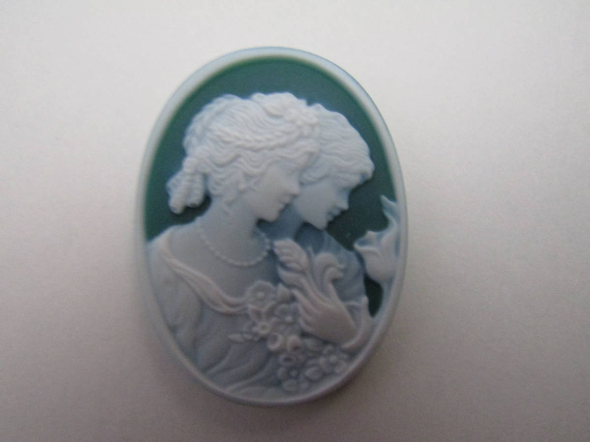 ○シェルカメオ18.6g○ m 93ct 79.5×60.0mm ルース 彫刻 貴婦人 作家物
