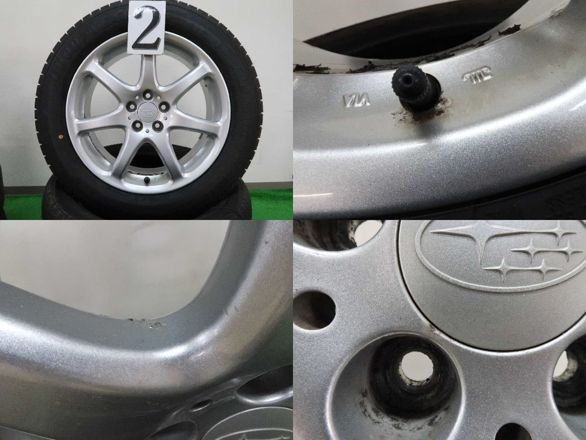 4本 スバル 純正 17インチ ホイール 7J +48 5H 100 スタッドレス 未 