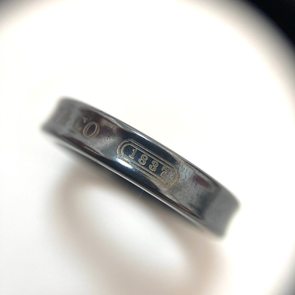 rm) TIFFANY&Co. ティファニー ナローリング チタン 1837 指輪 サイズ