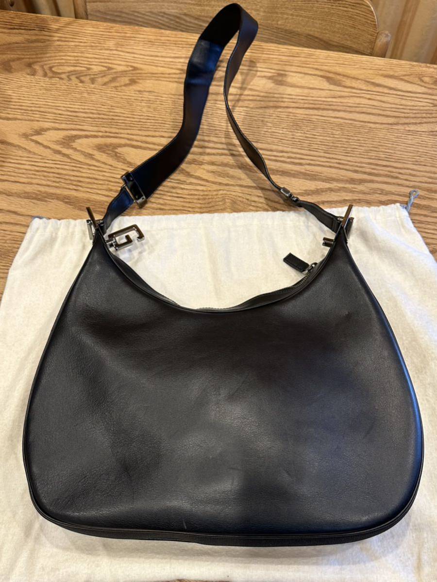 グッチ GUCCI ショルダーバッグ レザー ブラック 中古品 グッチ GUCCI ショルダーバッグ レザー ブラック 中古品