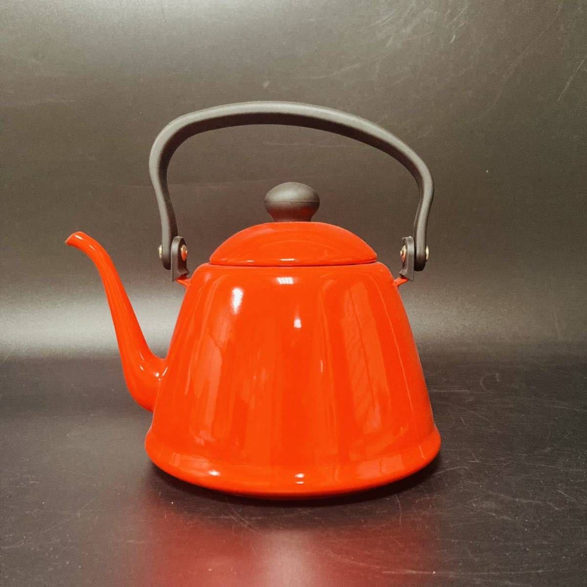 22TMR860【未使用 ホーロー 薬缶 やかん ケトル 内容量 約1.8L】ドリップケ/ルクルーゼ/野田琺瑯/コーヒー/カリタ/細口/Kalita/昭和レトロ/