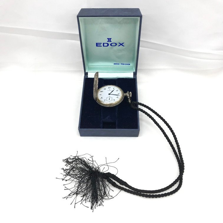 エドックス 懐中時計 EDOX 手巻き スモセコ ゴールド 腕時計 メンズ 