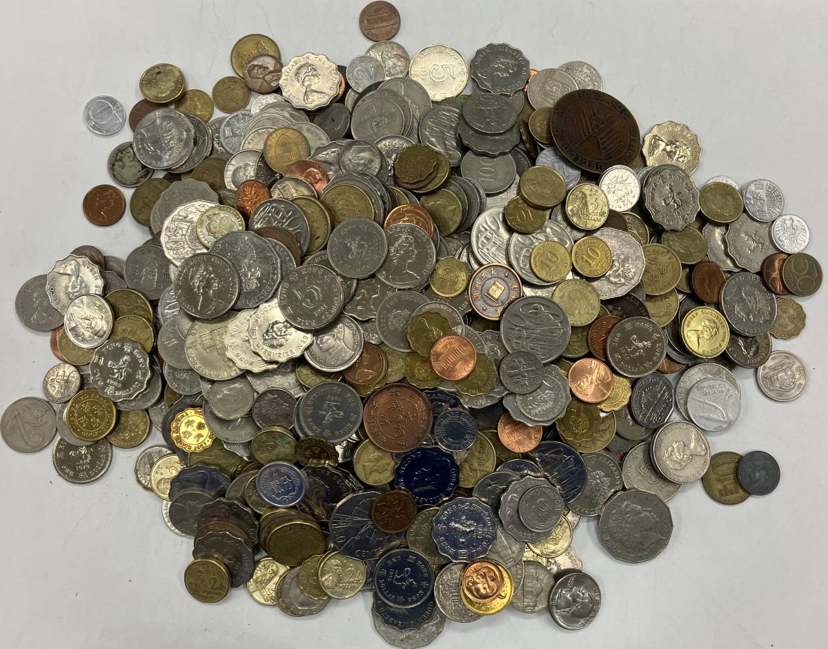 外国銭 外国コイン 古銭 硬貨 おまとめ メダル 約4kg アジア アメリカ