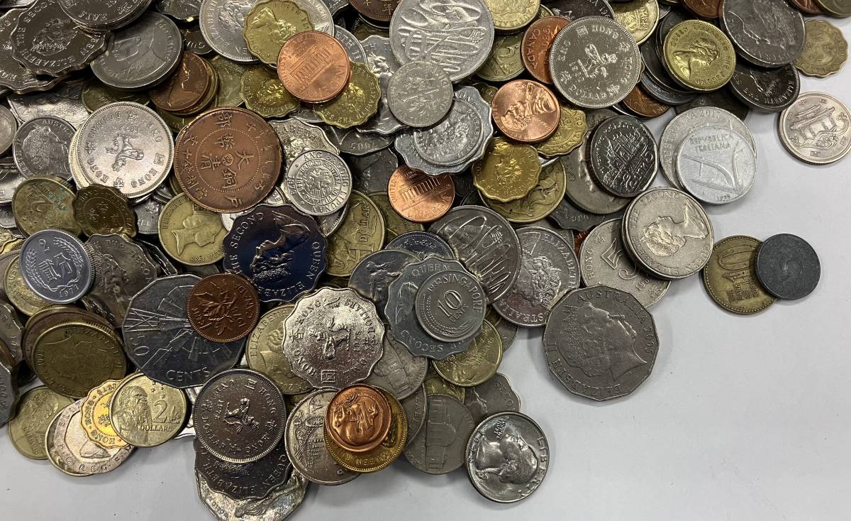 外国銭 外国コイン 古銭 硬貨 おまとめ メダル 約4kg アジア アメリカ