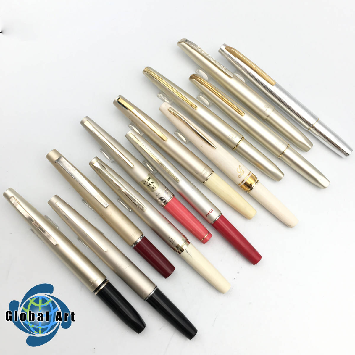パイロット ペリカン 万年筆 2点セット売り ペン先14K 品 管理ZI-LP