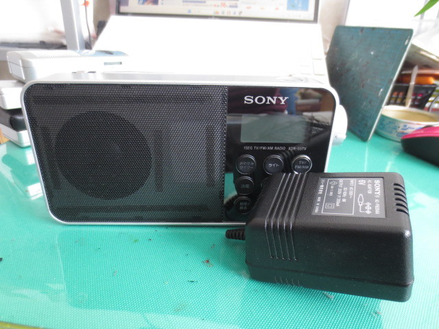 ソニー ラジオ XDR-55TV FM/AM/ワンセグTV ACアダプター付 動作確認品