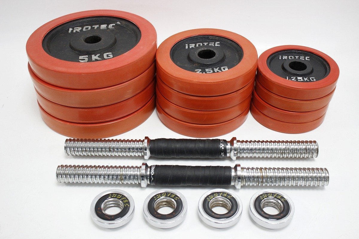 ラバーダンベル iROTEC 手渡し限定】IROTEC ラバーダンベル 60kgセット