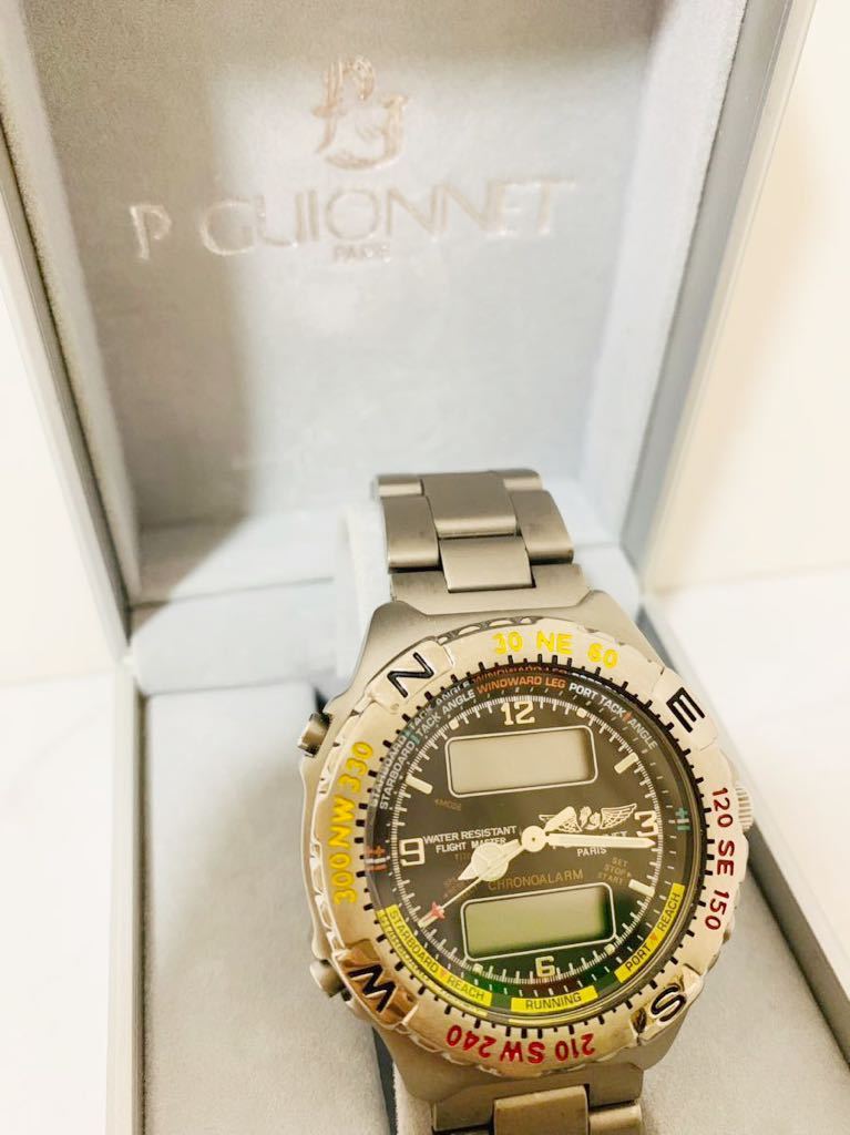 ☆444) P GUIONNET ピエール・ギオネ PARIS パリ AD1000 腕時計 メンズ 